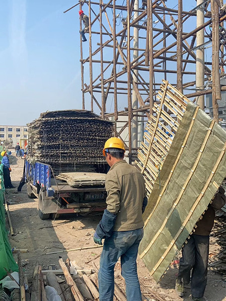 沙木杆脚手架护线架体