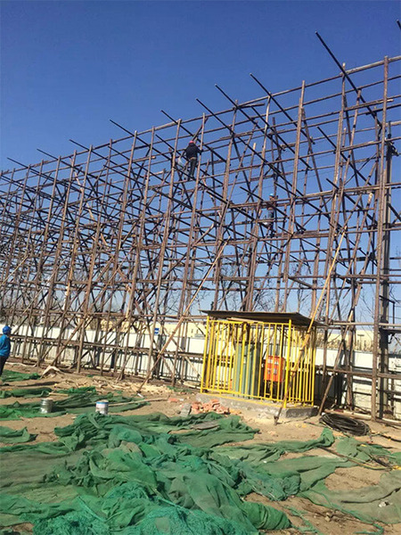 沙木杆脚手架护线架体